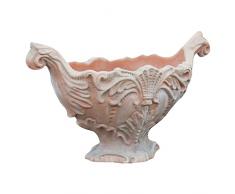 Biscottini Macetas de Terracota Grandes de Exterior 77 x 36 x 45 cm Made in Italy | Macetas para Plantas Grandes artesanales | Maceta de Terracota Grande, V-T0395