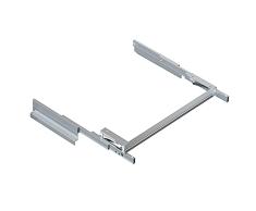 Emuca - GuÃ­as ATIM para mesa extensible y elevable mueble cocina y hogar, mesa extraible oculta, L370mm, Aluminio, Anodizado inox