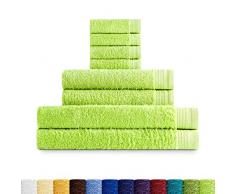 Eiffel Textile Juegos de Toallas Calidad Rizo 600 gr, AlgodÃ³n Egipcio 100%, Lima, Tocador Lavabo y Sabana, 8 Unidades