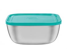 Tramontina Freezinox - Recipiente con tapa (acero inoxidable, 22,8 x 22,8 cm, 4 L), apto para lavavajillas