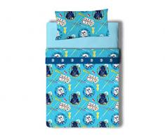 Disney Star Wars Doodle Juego Sábanas de 3 Piezas para Cama 90, Cotton, Multicolor