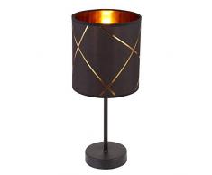 Casa Padrino - LÃ¡mpara de mesa (metal), color negro y dorado
