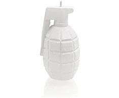 Candellana Hecho a Mano Grenade Vela de Regalo - Divertida - Vela Decorativa - Decoración del Hogar - Regalos para Amigos - Mecha de Algodón - Tiempo de Quemado 25h - Vela White