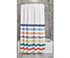 iDesign Ducha a Rayas, Preciosa Cortina de baño x 183,0 cm de poliéster, Blanco/Colores