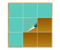 FoLIESEN Adhesivo para Azulejos para baño y Cocina â 20 x 20 cm â Mint Brillante â 20 Adhesivos para Azulejos para Pared Azulejos