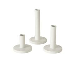 Boltze Malko 2026192 - Candelabro (3 Piezas, Metal, Color Blanco, decoraciÃ³n para Mesa/cÃ³moda, candelabro)