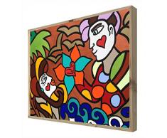 CCRETROILUMINADOS San Valentin Cuadro con Marco de Madera Retroiluminado, Metacrilato, Multicolor, 60 x 80
