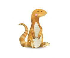 Komar Wandbild Von Cute Animal Lizard | Poster, Bild, Wohnzimmer, Schlafzimmer, Dekoration, Kunstdruck | ohne Rahmen | P111D-40x50 fotomural, Blanco, Naranja