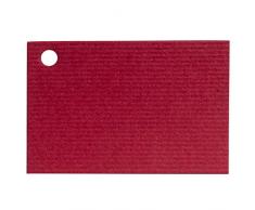 Mopec Tarjeta roja con perforaciÃ³n, Pack de 100 Unidades, Cartulina, Rojo, 0.02x4.50x3.00 cm