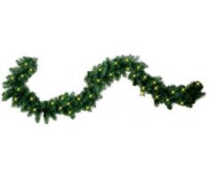 Best Season 612-21 Quebec - Guirnalda de luces para árbol de Navidad (25 x 500 cm, 80 ledes de luz blanca cálida, para exteriores), color verde
