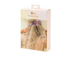 Talking Tables BG-BRIDE-VEIL Blossom Girls Floral Headband & Veil, Papel, Varios Colores