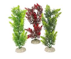Aqua Della, Planta Artificial Colorida de plÃ¡stico Flexible ELODEA DENSA M - 25 cm, pie Resistente, Ofrece refugios y Lugares de reproducciÃ³n, Apto para acuarios y terrarios