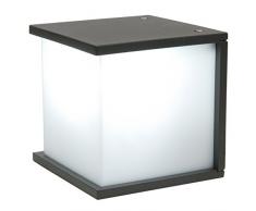 Eco Light moderna lámpara de pared exterior caja Cube, E27, 16,5 x 16,5 cm, Antracita 1846 gr