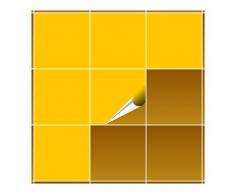 Adhesivo para azulejos para baño y cocina – 20 x 20 cm – amarillo mate – 20 adhesivos para azulejos para pared azulejos