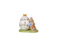 Villeroy & Boch Bunny Tales MAX-Caja Decorativa para Huevos de Pascua (Porcelana Dura, 11 x 6,5 x 9,5 cm), carbón, 11x6,5x9,5