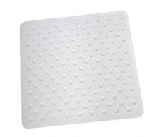 PAPILLON 54 x 54 cm 100 por ciento con Onda en Forma de Goma de Seguridad Bolle Alfombrilla Antideslizante para Ducha, Blanco