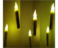 Velas de Halloween, velas LED flotantes con control remoto, decoración de Navidad de Halloween para suministros de fiesta (6 piezas)