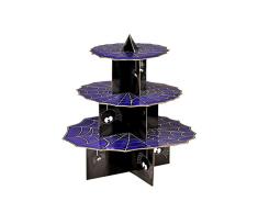 Premier HousewaresÂ âÂ Incy Wincy AraÃ±a de 3Â Niveles Soporte para Tartas, cartÃ³n, Color Morado/Negro, 36Â x 36Â x 37Â cm
