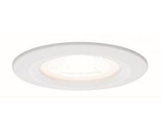 Paulmann 93593 Einbauleuchte LED Nova Einbaustrahler rund Deckenspot 7W Einbaulampe GU10 Spot WeiÃ dimmbar IP44 spritzwassergeschÃ¼tzt Luz empotrable, 7 W, Blanco Mate