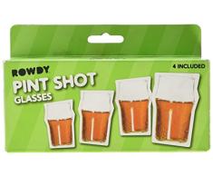 Thumbs Up! Vasos de Chupito para Cerveza, 3.3x5.3x3.3 cm, 4