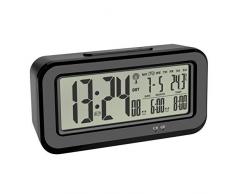 TFA Dostmann Boxx - Radiodespertador Digital con Temperatura Interior, Recargable por USB, plÃ¡stico, Color Negro, (Largo: 142 mm, Ancho: 45 mm, Alto: 73 mm)