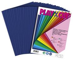 PLAY-CUT, Cartulina A4, 220 g/m2, azul medianoche, 20 hojas, monocolor.