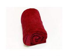 Soleil docre Manta de Pelaje Ultra Suave Lisa COCOONING roja 120x160 cm