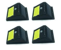 LEOFLA 4 x Focos De EnergÃ­a Solar Al Aire Libre Con 48 Led Y Sensor De Movimiento