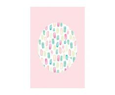 Komar Wandbild Von Shelly Patterns Rose | Poster, Bild, Wohnzimmer, Schlafzimmer, Dekoration, Kunstdruck | ohne Rahmen | P037C-50x70 fotomural, Rosa, GrÃ¼n, WeiÃ