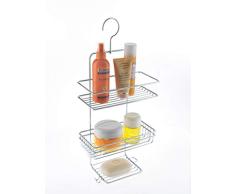 Metaltex - Estante de baÃ±o con Gancho de 3 Pisos, Acero Inoxidable, 22 x 12 x 39/48 cm