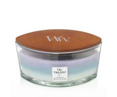 WoodWick Trilogy vela perfumada en forma de elipse con llama Hearthwick, Retiro de paz