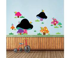 Walplus 160x75 cm pared pegatinas SETA Pizarra extraÃble Autoadhesivo Arte Mural ADHESIVOS HOGAR BRICOLAJE Oficina Decor papel pintado Habitación De Bebé Infantil REGALO, Multicolor