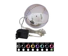 Europalms 83501246 Bola de Nieve para decoraciÃ³n con Luces LED, Rojo, Talla Ãºnica