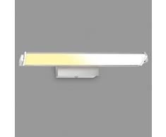 Briloner - Aplique LED para interiores, lÃ¡mpara de pared con interruptor, funciÃ³n tÃ¡ctil, temperatura de color regulable, regulable sin escalonamiento, orientable, cromo nÃ­quel mate