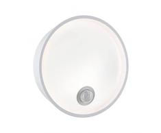 Paulmann Platorno 94699 Luminaria Exterior LED Aplique Platomo Detector de Movimientos Resistente al Agua de mar IP44 Redonda 180mm 3000K 14,5W 1200lm Blanco, 14.5 W