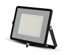 Foco LED de exterior con chip Samsung 100 W de color negro impermeable, luz blanca natural