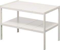 YAMAZAKI Industries 4948 - Bastidor telescópico con soporte inferior (2 niveles, D30), color blanco