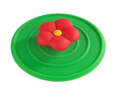WENKO TapÃ³n de fregadero/lavabo Flor - para todos fregaderos de uso corriente, Silicona, 11 x 2 x 11 cm, Verde