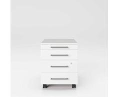 Phoenix Group Neo - Cajonera con ruedas (43 x 56 x 50 cm), color blanco