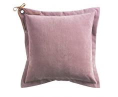 Douceur dIntérieur 40 x 40 cm Cojín dehoussable Terciopelo + Fantasía Veloutine Rosa