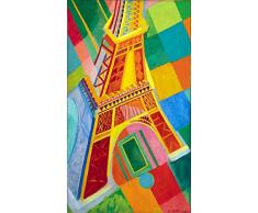 Legendarte Cuadro Lienzo, ImpresiÃ³n Digital - Torre Eiffel Robert Delaunay, cm. 60x100 - DecoraciÃ³n Pared