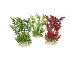 Aqua Della, Planta Artificial Colorida de plÃ¡stico Flexible ELODEA DENSA L - 25 cm, pie Resistente, Ofrece refugios y Lugares de reproducciÃ³n, Apto para acuarios y terrarios