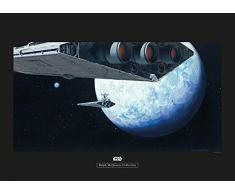 Komar Wandbild Von Star Wars Classic RMQ Hoth Orbit | Kinderzimmer, Jugendzimmer, Dekoration, Kunstdruck | ohne Rahmen | WB147-70x50 fotomural, carbÃ³n