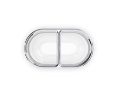 Umbra Junip Vaso para cepillos de dientes â Moderno soporte para cepillo de dientes y pasta de dientes con dos compartimentos y tapa extraÃble, Default_no_Selection_Value, transparente, talla única