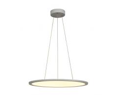 SLV luminaria de suspensiÃ³n PANEL 60 DALI / LÃ¡mpara de salÃ³n, iluminaciÃ³n de interior, luminaria colgante de comedor, led, luminaria de techo / 3000Â K 43Â W 3150Â lm gris regulable 110 grados