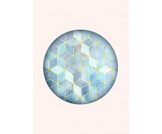 Komar Wandbild Von Mosaik Circle Azzuro | Poster, Bild, Wohnzimmer, Schlafzimmer, Dekoration, Kunstdruck | ohne Rahmen | P093B-50x70 fotomural, Azul/Amarillo