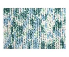 Spirella colección Kito, Alfombrilla de Ducha 60 x 90,80% Polyester, Microfibra, 20% Algodón,Multicolor, Azul (Ocean), 90 x 60 x 17,5 cm