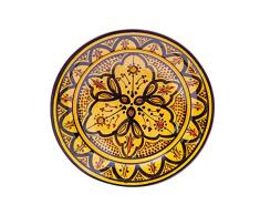 Biscottini Plato decorativo 27x27x6 cm | Plato de cerámica de artesanÃa marroquà | Decoraciones cocina | Platos decorativos pintados a mano