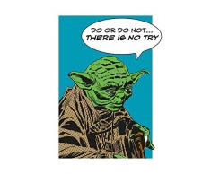 Komar Wandbild Von Star Wars Classic Comic Quote Yoda | Kinderzimmer, Jugendzimmer, Dekoration, Kunstdruck | ohne Rahmen | WB122-50x70 fotomural, carbÃ³n