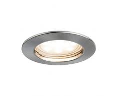 Paulmann 92826 Interior 7W Aluminio punto de iluminación - Punto de luz (Interior, Empotrada, Alrededor, LED, Blanco cálido, IP44)